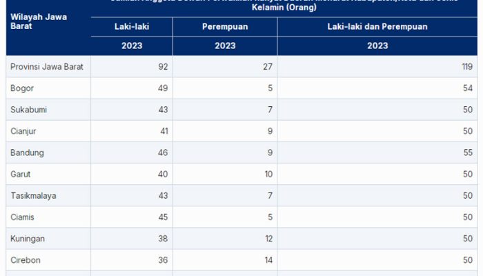 Jumlah Anggota Dewan Perwakilan Rakyat Daerah Menurut Jenis Kelamin 2023
